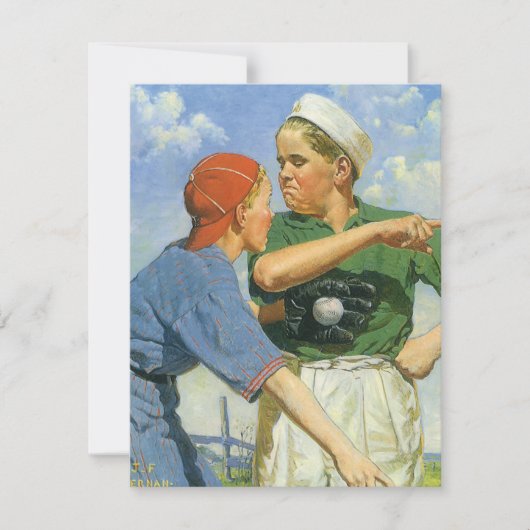 Vintager Baseball, Kinder, Sportler (Vorderseite)