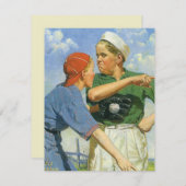 Vintager Baseball, Kinder, Sportler (Vorne/Hinten)