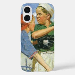 Vintager Baseball, Kinder, Sportler iPhone 16 Hülle