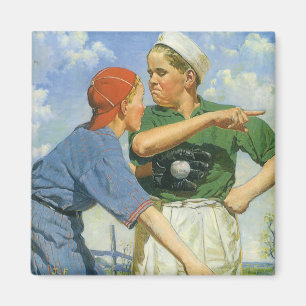 Vintager Baseball, Kinder, Sportler Magnet