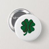 Vintager Baseball-Kleeblatt St Patrick's Day Button (Vorne & Hinten)
