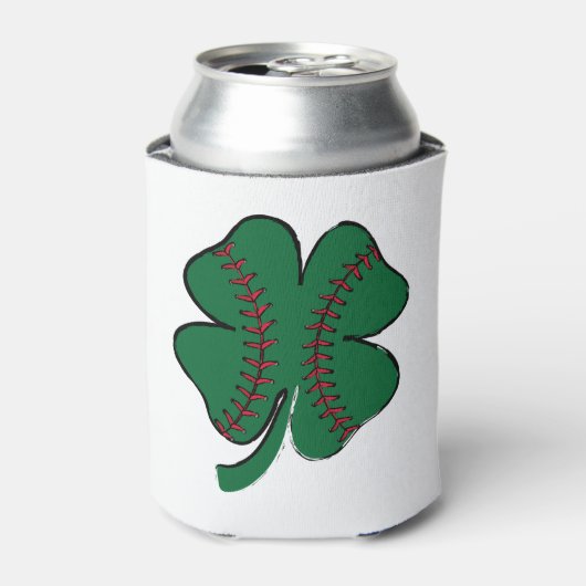 Vintager Baseball-Kleeblatt St Patrick's Day Dosenkühler (Kanne Vorderseite)