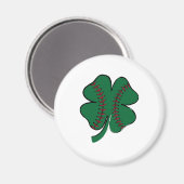Vintager Baseball-Kleeblatt St Patrick's Day Magnet (Vorderseite/Rückseite)