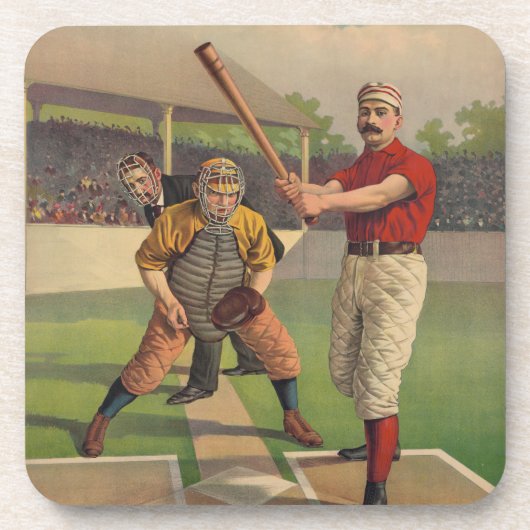 Vintager Baseball-Korken-Untersetzer Untersetzer (Vorderseite)