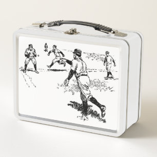 Vintager Baseball-Lunch-Box Metall Brotdose