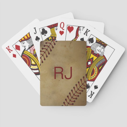 Vintager Baseball mit Name Spielkarten (Rückseite)