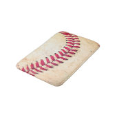 Vintager Baseball-nahes hohes Foto Badematte (Schrägansicht)