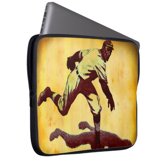 Vintager Baseball-Pitcher-Laptop-Computerschlauch Laptopschutzhülle (Vorne Rechts)
