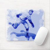 Vintager Baseball-Pitcher-Mauspad Mousepad (Mit Mouse)
