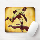 Vintager Baseball-Pitcher-Mauspad Mousepad (Mit Mouse)
