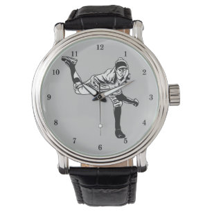 Vintager Baseball-Player Armbanduhr