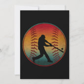 Vintager Baseball-Player Einladung (Vorderseite)