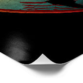 Vintager Baseball-Player Poster (Ecke)