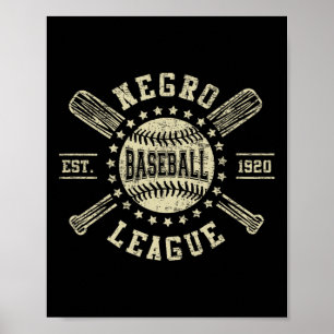 Vintager Baseball-Schwarzgeschichte Monat der Negr Poster