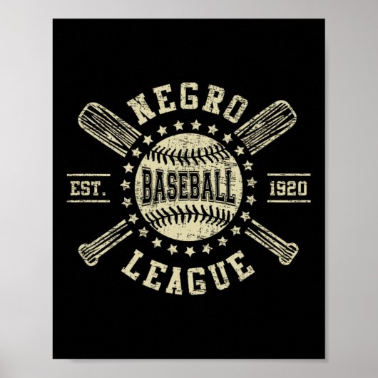 Vintager Baseball-Schwarzgeschichte Monat der Negr Poster (Vorne)