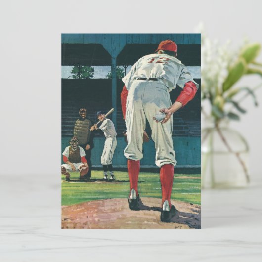 Vintager Baseball-Spieler-Spieler-Spieler-Spieler (Stehend Vorderseite)
