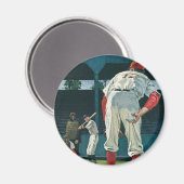 Vintager Baseball-Spieler-Spieler-Spieler-Spieler  Magnet (Vorderseite/Rückseite)