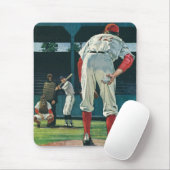 Vintager Baseball-Spieler-Spieler-Spieler-Spieler Mousepad (Mit Mouse)