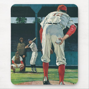 Vintager Baseball-Spieler-Spieler-Spieler-Spieler Mousepad