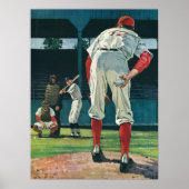 Vintager Baseball-Spieler-Spieler-Spieler-Spieler  Poster (Vorne)