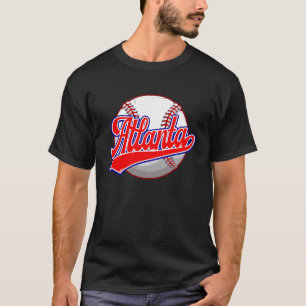 Vintager Baseball-Spieler und -Fan von Atlanta Cit T-Shirt