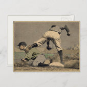 Vintager Baseball-Stil Postkarte (Vorne/Hinten)