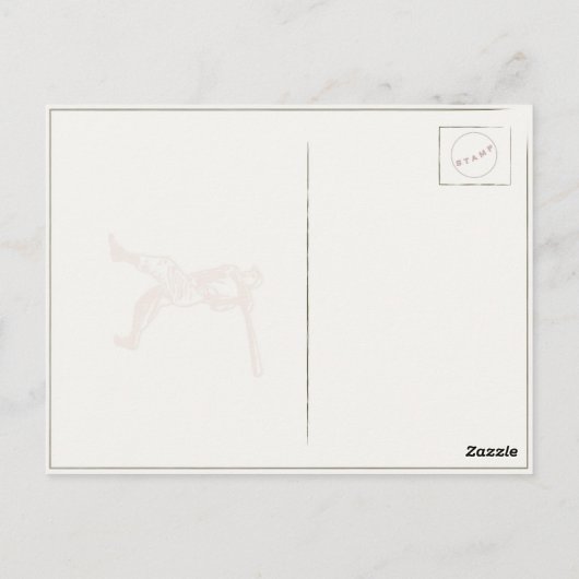 Vintager Baseball-Stil Postkarte (Rückseite)