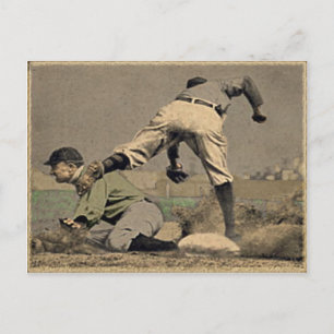 Vintager Baseball-Stil Postkarte