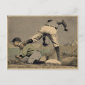 Vintager Baseball-Stil Postkarte (Vorderseite)