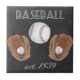 Vintager Baseball-Tafel-Entwurf Fliese