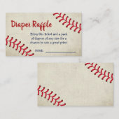Vintager Baseball trägt Baby-Duschen-WindelRaffle Begleitkarte (Vorne/Hinten)