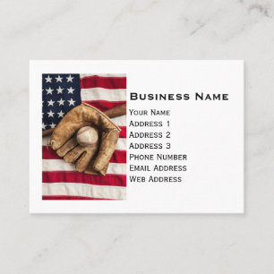 Vintager Baseball Visitenkarte