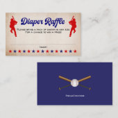 Vintager Baseball, Wickelfalzeinlage Visitenkarte (Vorne/Hinten)