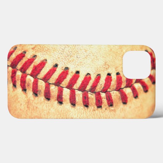 Vintager Baseballball Case-Mate iPhone Hülle (Rückseite (Horizontal))