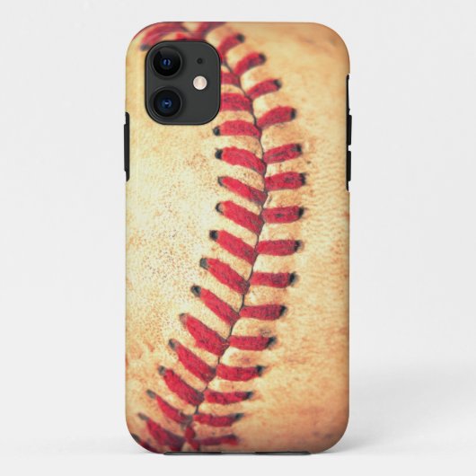 Vintager Baseballball Case-Mate iPhone Hülle (Rückseite)