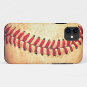 Vintager Baseballball Case-Mate iPhone Hülle (Rückseite (Horizontal))