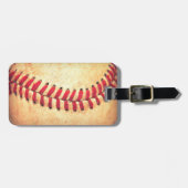 Vintager Baseballball Gepäckanhänger (Vorderseite horizontal)