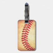 Vintager Baseballball Gepäckanhänger (Rückseite vertikal)
