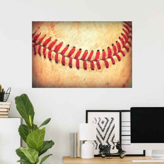 Vintager Baseballball Poster (Heimbüro)