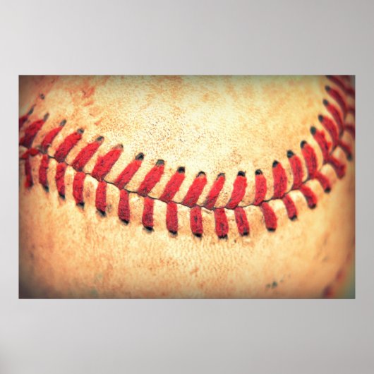 Vintager Baseballball Poster (Vorne)