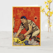 Vintager Baseballfang Karte (Gelbe Blume)