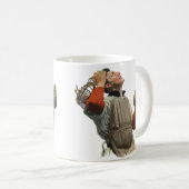 Vintager Baseballspieler, Catcher-Look Kaffeetasse (VorderseiteRechts)