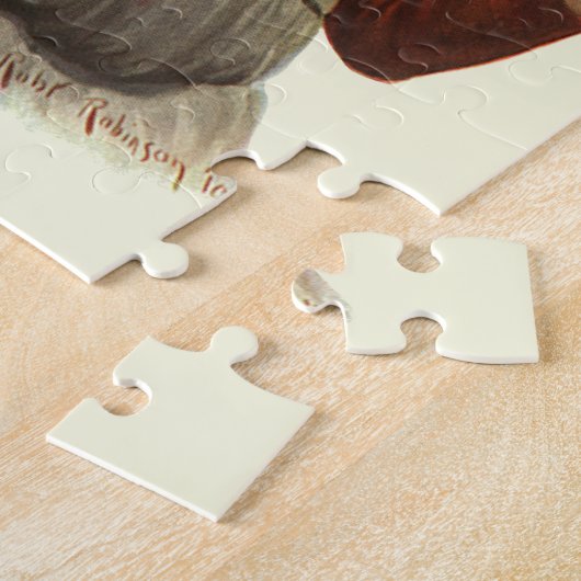 Vintager Baseballspieler, Catcher-Look Puzzle (Seite)