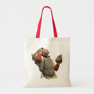 Vintager Baseballspieler, Catcher-Look Tragetasche