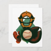 Vintager Baseballspieler, Mitt (Vorne/Hinten)