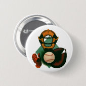 Vintager Baseballspieler, Mitt Button (Vorne & Hinten)