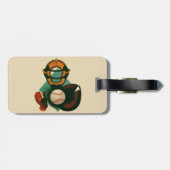 Vintager Baseballspieler, Mitt Gepäckanhänger (Rückseite horizontal)
