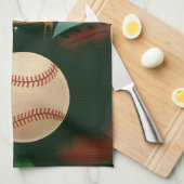 Vintager Baseballspieler, Mitt Geschirrtuch (Viertel Falte)