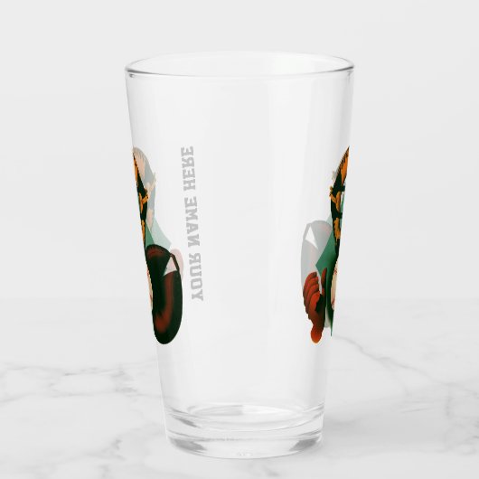 Vintager Baseballspieler, Mitt Glas (Links)