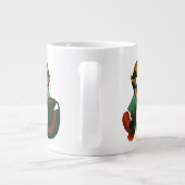 Vintager Baseballspieler, Mitt Jumbo-Tasse (Rückseite)